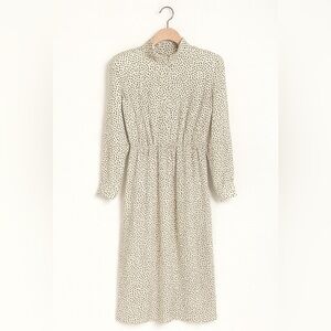 ZARA Famous Polka Dot Dress Small Black White